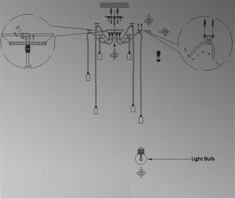 Modern Spider Chandelier