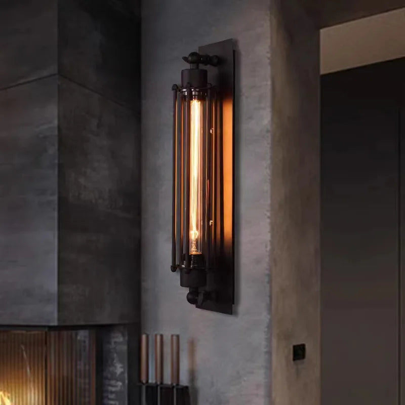 Industrial Iron Wall Sconce