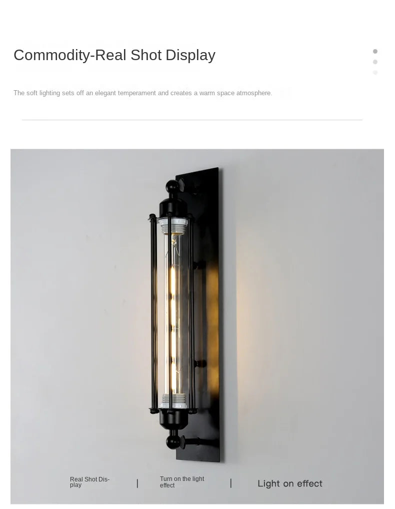 Industrial Iron Wall Sconce