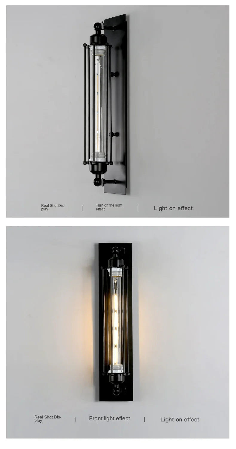Industrial Iron Wall Sconce